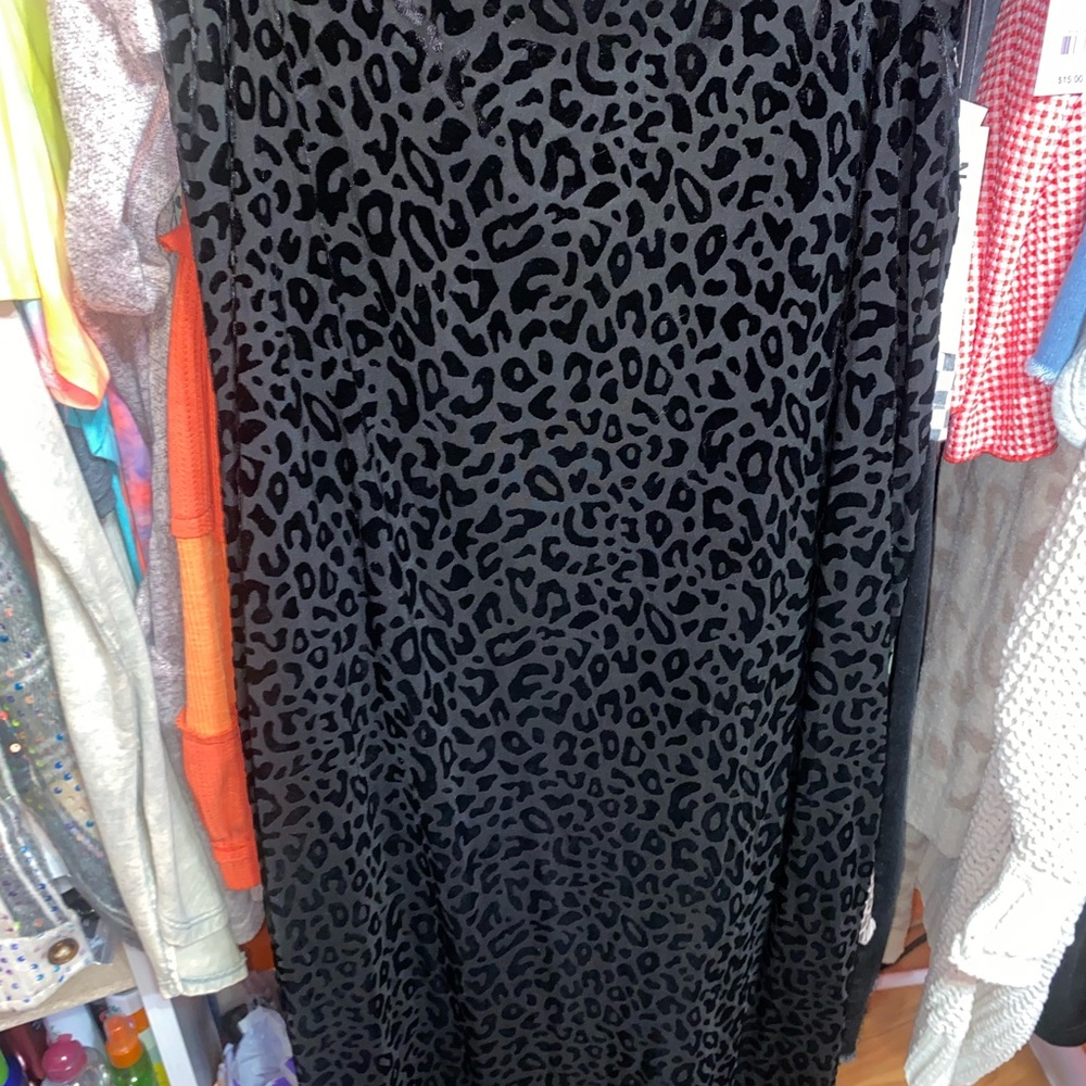 No Boundaries Black Leopard Maxi Skirt